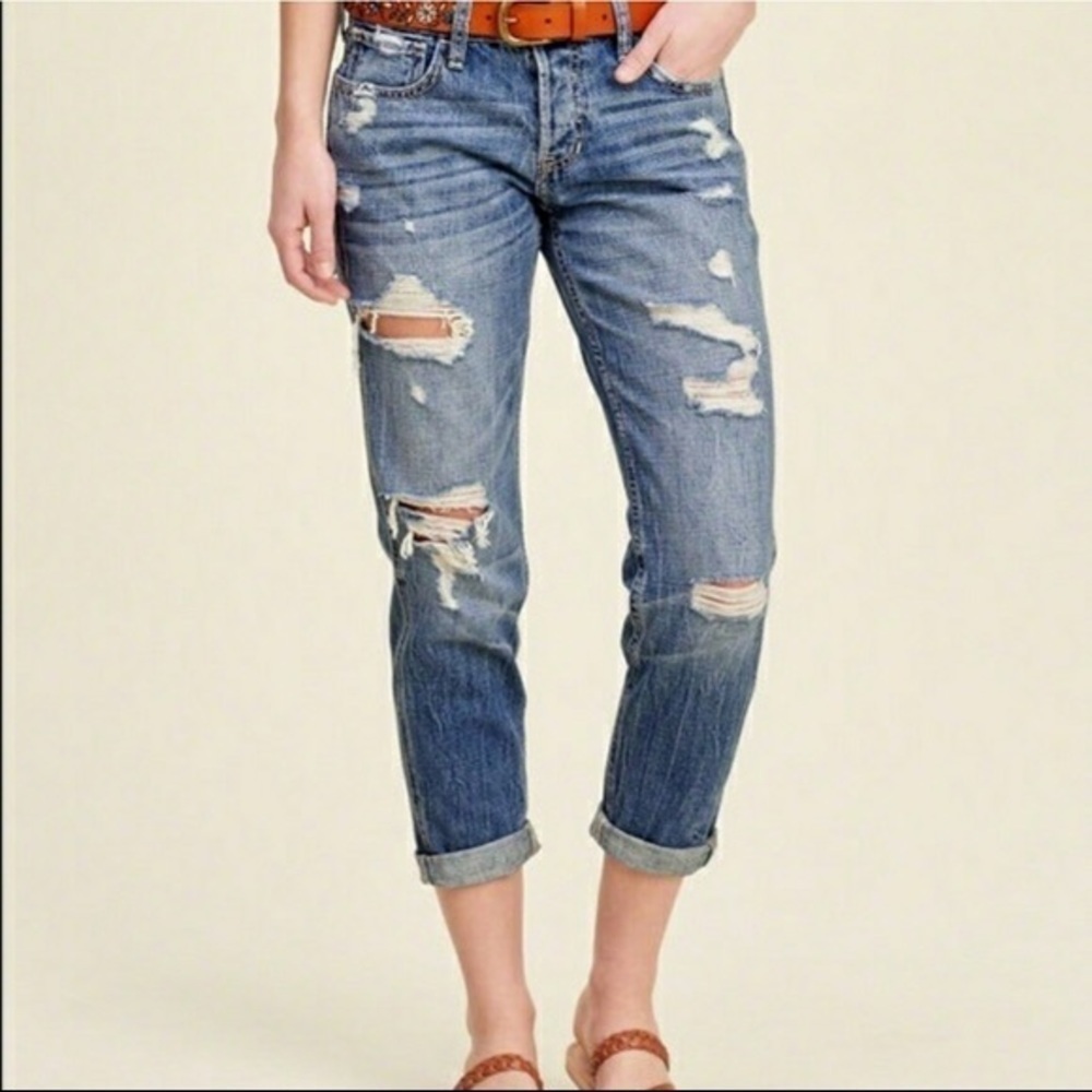 Hollister Vintage Boyfriend Distressed Jeans Sz 3R
